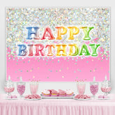 Schön Funkeln Rosa Glücklich Geburtstag Hintergrund Für Mädchen